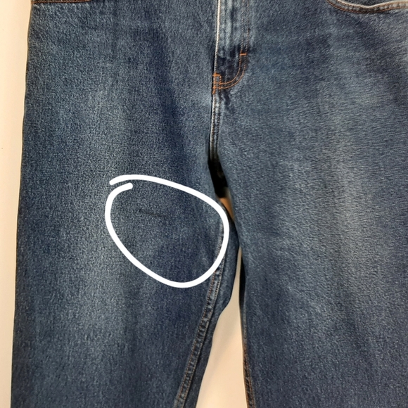 Cat's Eye Mens Straight Leg Denim Jeans Dark Wash Size Classic High Rise 38x30 - Picture 13 of 15